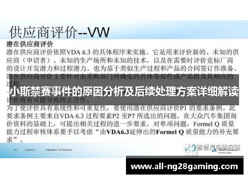 小斯禁赛事件的原因分析及后续处理方案详细解读